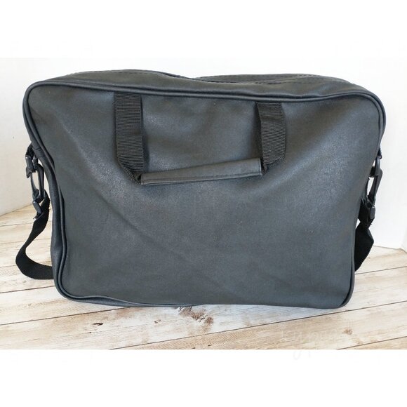 Unisex Messenger Laptop Bag Black Work School Bag Detachable Strap Top Handles - Picture 3 of 12